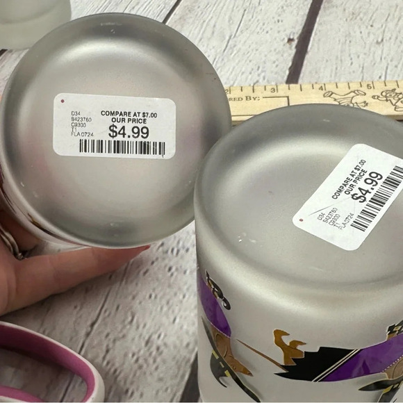 culver frosted lowball tumblers barware whiskey gnomes pumpkins fall halloween - Picture 3 of 7